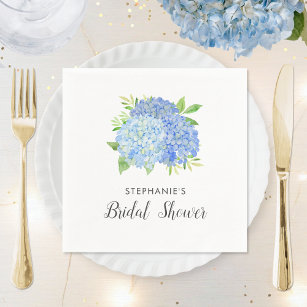 Brautparty Hydrangea Blue Floral Serviette
