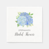 Brautparty Hydrangea Blue Floral Serviette (Vorderseite)
