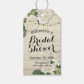 Brautparty Hydrangea Blume String Lights Holz Geschenkanhänger (Vorderseite)