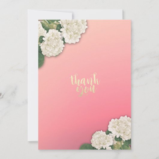 Brautparty Hydrangea Blume String Lights Pink Einladung (Rückseite)