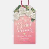 Brautparty Hydrangea Blume String Lights Pink Geschenkanhänger (Vorderseite)