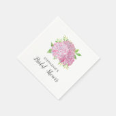 Brautparty Hydrangea Pink Floral Napkins Serviette (Ecke)