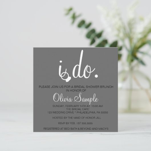 Brautparty I: Einladung (Stehend Vorderseite)