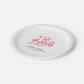 BRAUTPARTY I GRILLEN PAPPTELLER (Schrägansicht)