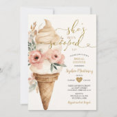 Brautparty Ice Cream Sie wurde aufgezogen Einladung (Vorderseite)