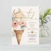 Brautparty Ice Cream Sie wurde aufgezogen Einladung (Stehend Vorderseite)