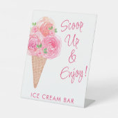 Brautparty Ice Creme Bar Sockelschild (Vorderseite)