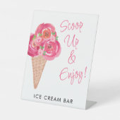 Brautparty Ice Creme Bar Sockelschild (Vorderseite)