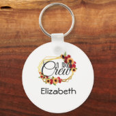 Brautparty, ich mache Crew, Sonnenblumen, Rose Schlüsselanhänger (Vorderseite)