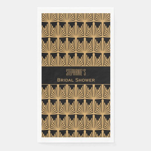 Brautparty im Art Deco Stil Serviette (Vorderseite)