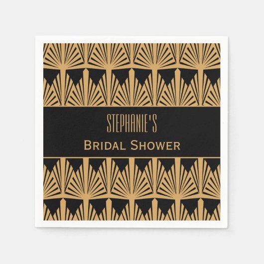 Brautparty im Art Deco Stil Serviette (Vorderseite)