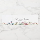 Brautparty im französischen Garten Wasserflaschenetikett (Einzelnes Label)