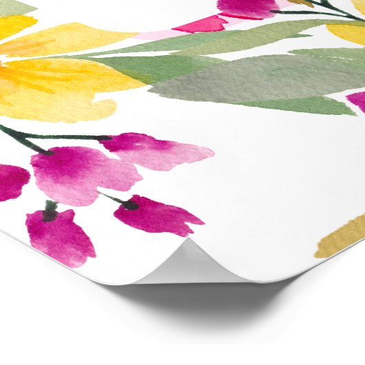 Brautparty im Garten Poster (Ecke)