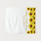 Brautparty im Hintergrund des Fotos "Sonnenblumen" Wandteppich (Vorderseite (Horizontal))