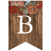 Brautparty im rustikalen Blumenkranz Wimpelkette (Zweite Fahne)