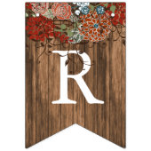 Brautparty im rustikalen Blumenkranz Wimpelkette (Dritte Fahne)