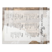 Brautparty im Rustikalen Holz- und Weißspitzenspie Notizblock (Vorderseite)