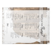 Brautparty im Rustikalen Holz- und Weißspitzenspie Notizblock (Vorderseite)