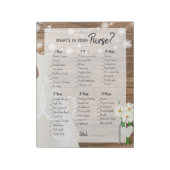 Brautparty im rustikalen Holzstring Lights-Spiel 1 Notizblock (Rotiert)