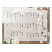 Brautparty im rustikalen Holzstring Lights-Spiel 1 Notizblock (Vorderseite)