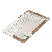 Brautparty im rustikalen Holzstring Lights-Spiel 2 Notizblock (angewinkelt)