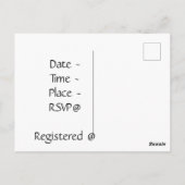 Brautparty im Schwarz-Weiß-Flapper-Stil lädt ein Postkarte (Rückseite)