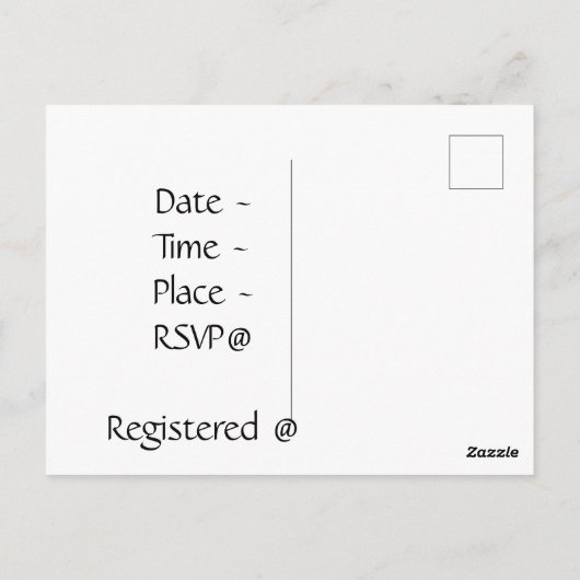 Brautparty im Schwarz-Weiß-Flapper-Stil lädt ein Postkarte (Rückseite)