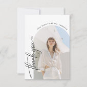 Brautparty im Schwarz-Weiß-Stil - Foto Dankeskarte (Vorderseite)