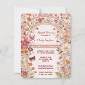 Brautparty im Stil eines alten Blumengartens Einladung (Vorderseite)