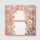 Brautparty im Stil eines alten Blumengartens Gästebuch (Rückseite)