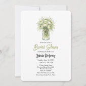 Brautparty im Zeichen der Salbeigrünen Ranunculus- Einladung (Vorderseite)