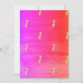 Brautparty, Imitate Gold Ananas Save The Date (Rückseite)