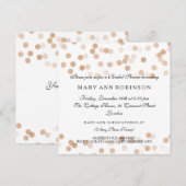 Brautparty Imitate Kupfer Fohlen Glitzer Lights Einladung (Vorne/Hinten)