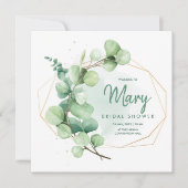 Brautparty in Aquarell Moderner Garten Einladung (Vorderseite)