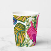 Brautparty in Aquarelltönen und botanisch-rosa Pappbecher (Rechts)