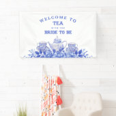 Brautparty in Blau und Weiß Banner (Insitu)