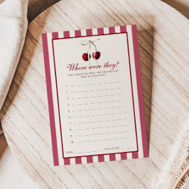 Brautparty, in dem die Kirsche gestrichen wurde Einladung