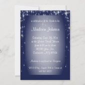 Brautparty in der blauen Sternennacht Einladung (Rückseite)