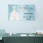 Brautparty in einem Baby Blue Banner (Messeveranstaltung)