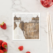 Brautparty in einem rustikalen Holzdesign Serviette (Beispiel)