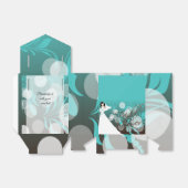 Brautparty in Hübsch türkisfarbenem Blau und Braun Geschenkschachtel (Ungefaltet)