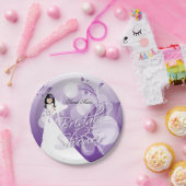 Brautparty in Hübschem Lila und weiß Pappteller (Party)