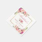 Brautparty in Rosa Blush Serviette (Ecke)
