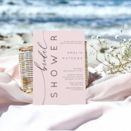 Brautparty in Rosa Einladung