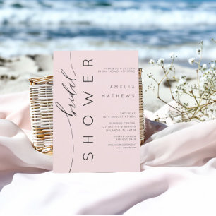 Brautparty in Rosa Einladung