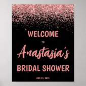 Brautparty in Rosa Glitzer Poster (Vorne)