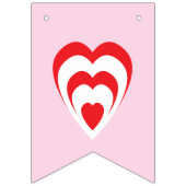 BRAUTPARTY in Rosa und Rot Wimpelkette (Zweite Fahne)