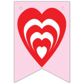 BRAUTPARTY in Rosa und Rot Wimpelkette (Dritte Fahne)