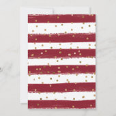 Brautparty in Rot und Weiß Einladung (Rückseite)