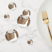 Brautparty in rustikalem Holz und Weißen Spitzen Konfetti (Gruppe)